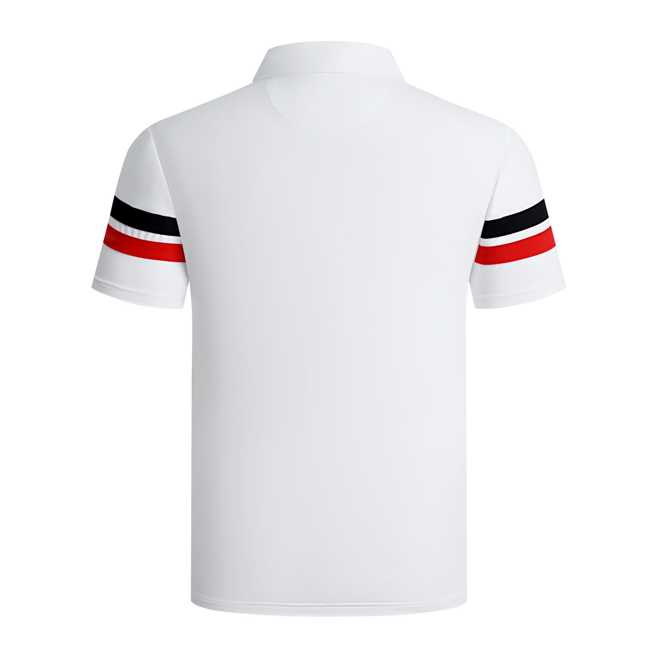ALK026S90 white golf polo with stripe Custom Mens Womens Golf Apparel Manufacturers China