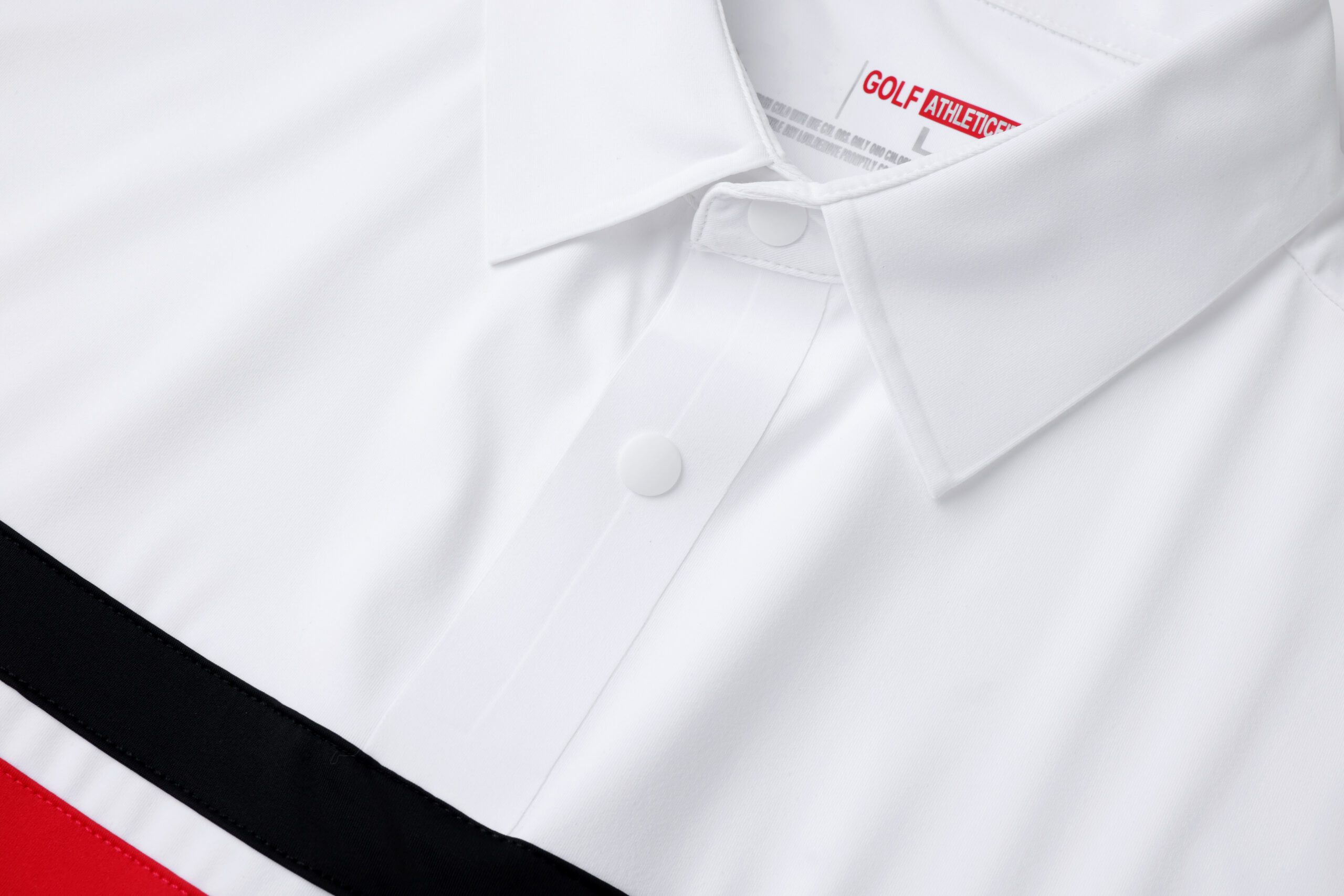 ALK026S90 white golf polo with stripe Custom Mens Womens Golf Apparel Manufacturers China