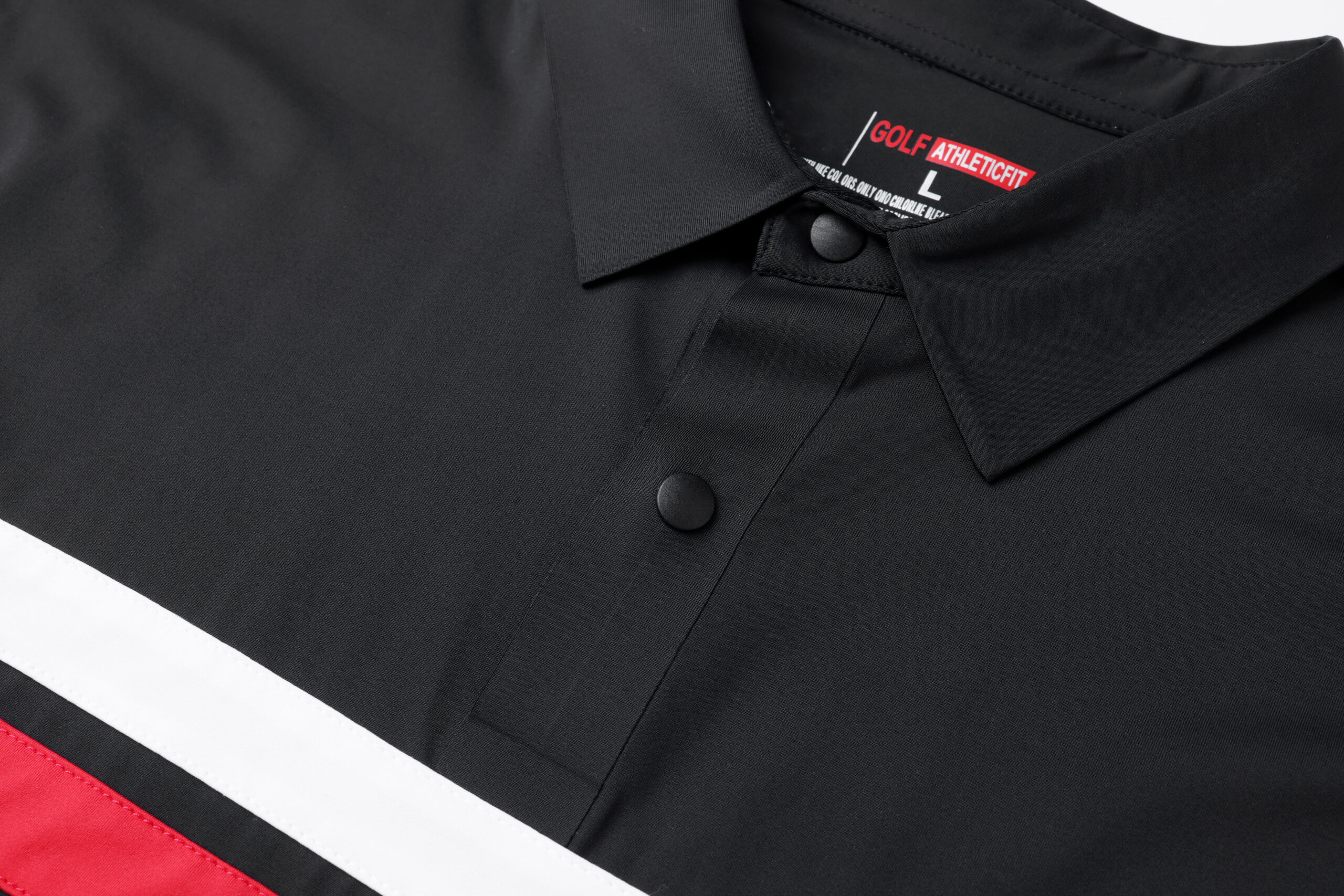 black golf polo shirt with 2 stripe Custom Mens Womens Golf Apparel Manufacturers China